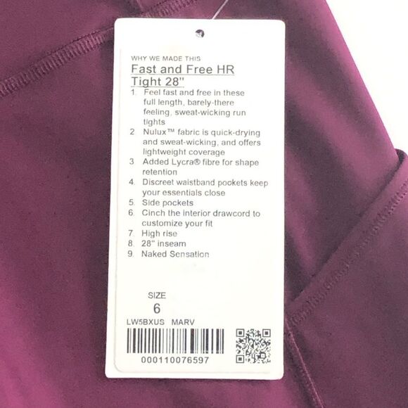 .Lululemon Fast and Free Tight 28" Non-Reflective Marvel - Picture 14 of 16